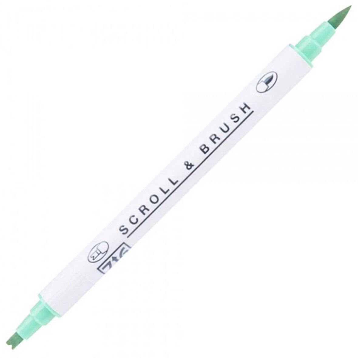 Zig Scroll & Brush Pen Çift Çizgi Kaligrafi Kalemi Pale Mint 403