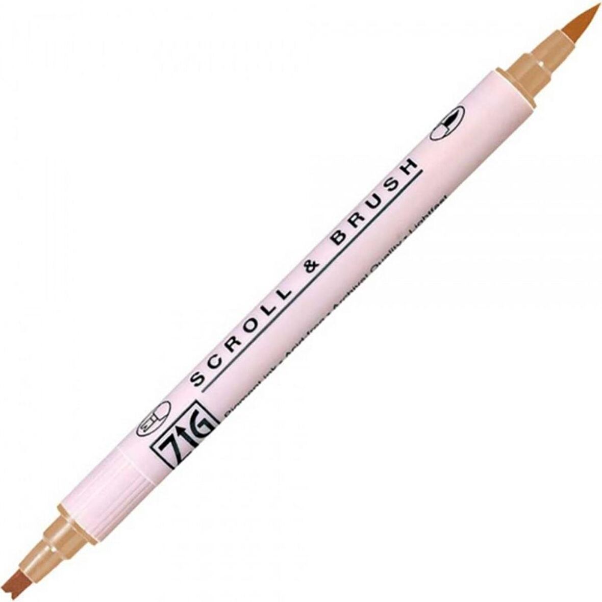 Zig Scroll & Brush Pen Çift Çizgi Kaligrafi Kalemi Fawn 064