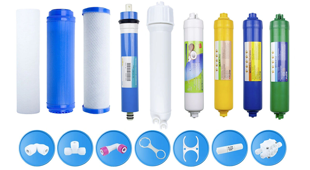 Açık Kasa Su Arıtma Cihazı Membranlı 8'li Filtre Set ve Yenileme Kiti