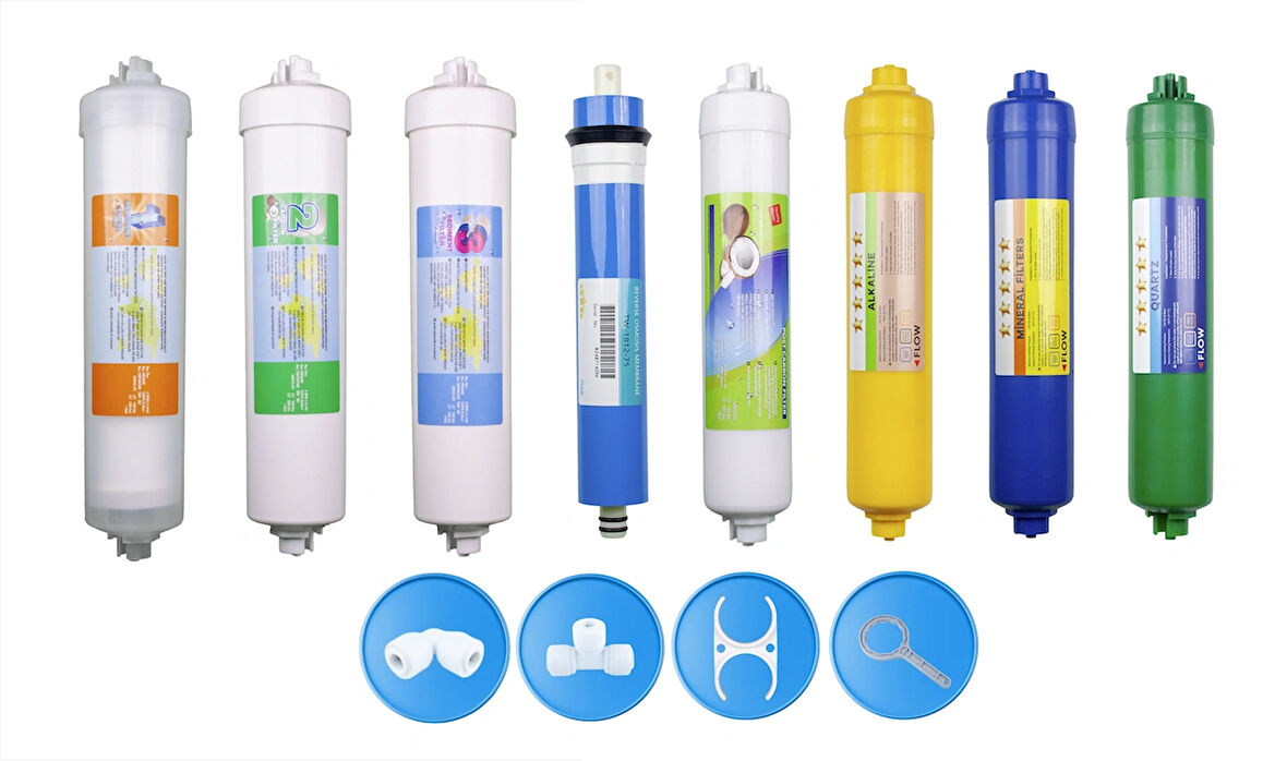 Su Arıtma Cihazı Membranlı İnline 8'li Filtre Set
