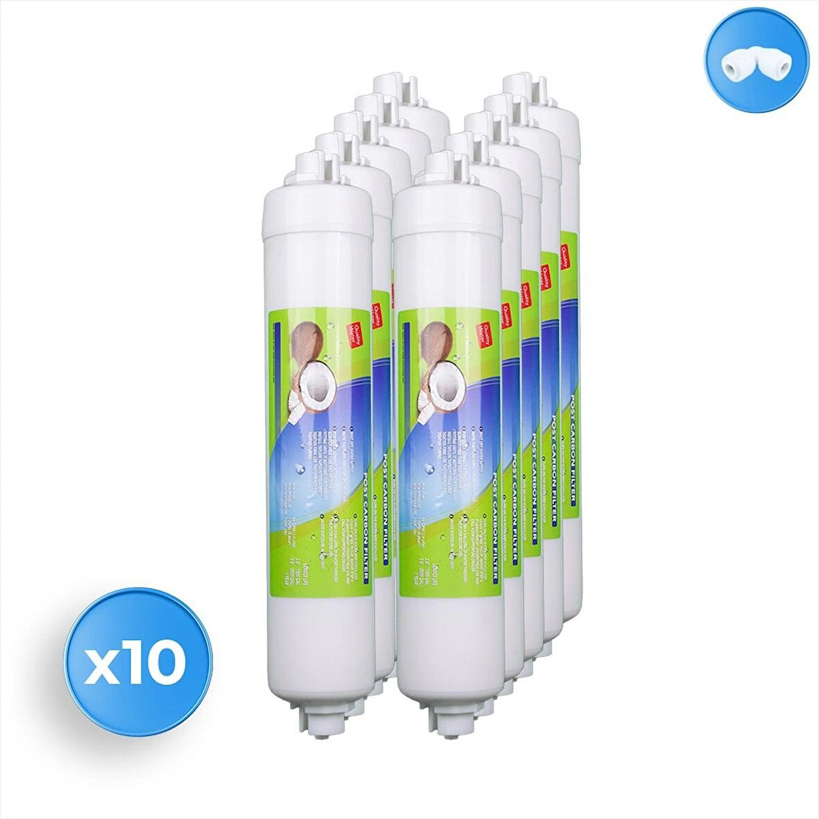 Su Arıtma Cihazı Coconut Premium Post Carbon Tatlandırıcı Filtre 10 Adet