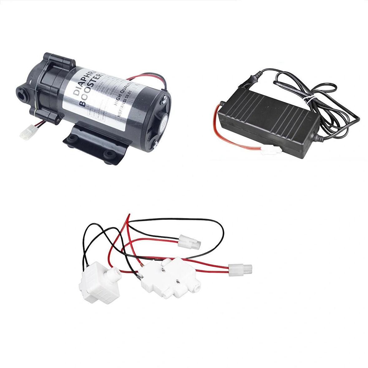 Su Arıtma Cihazı 200GPD Basınç Pompası Tam Kit (Motor)