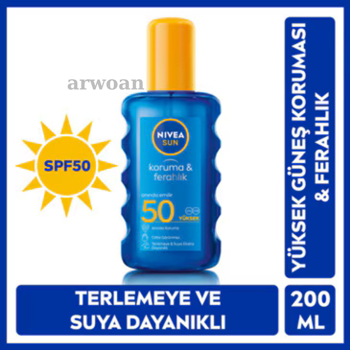 Nivea Sun SPF50 Koruma & Ferahlık Güneş Kremi 200 ml Sprey