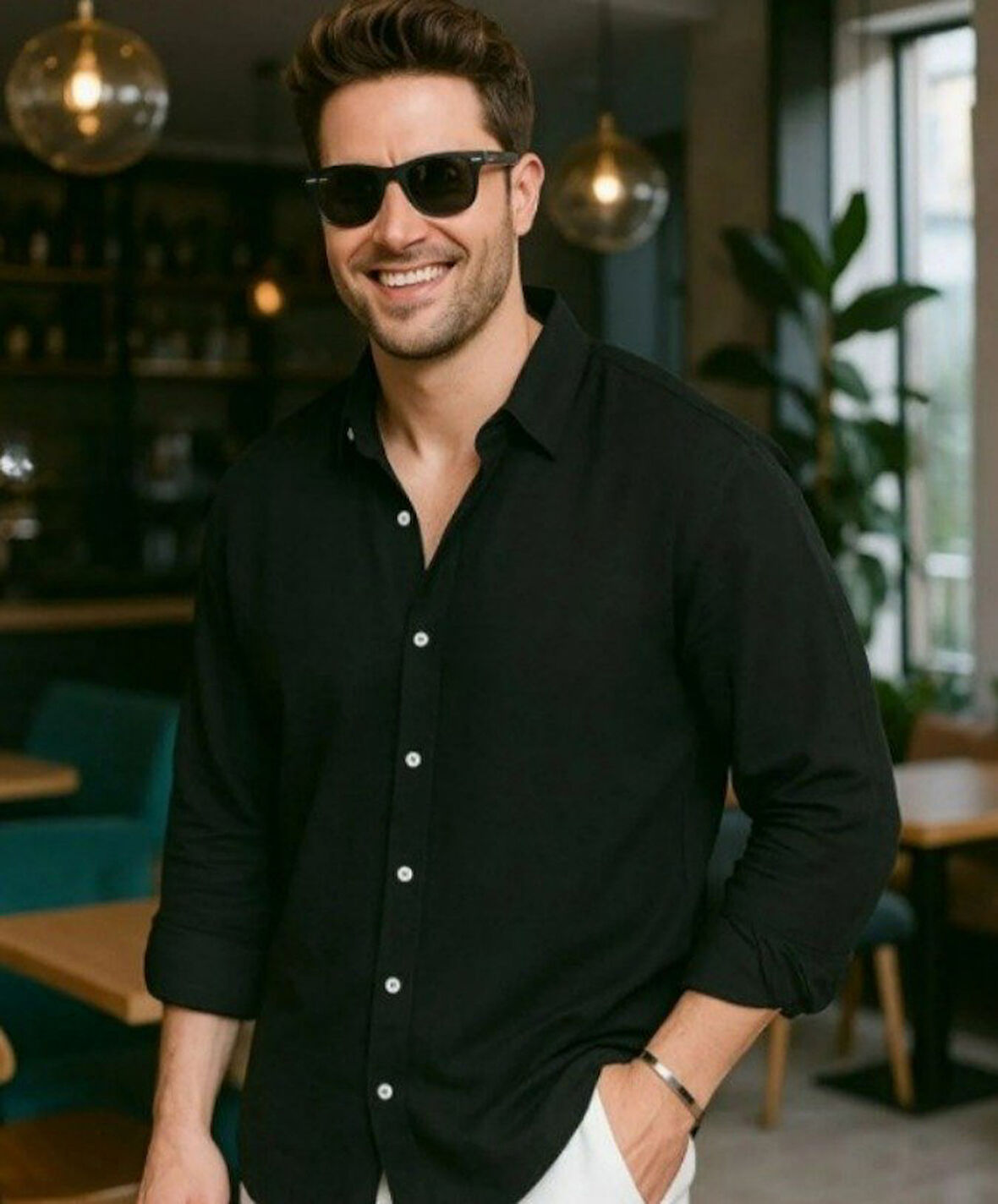 Erkek Uzun Kollu Regular Sofya Keten Gömlek