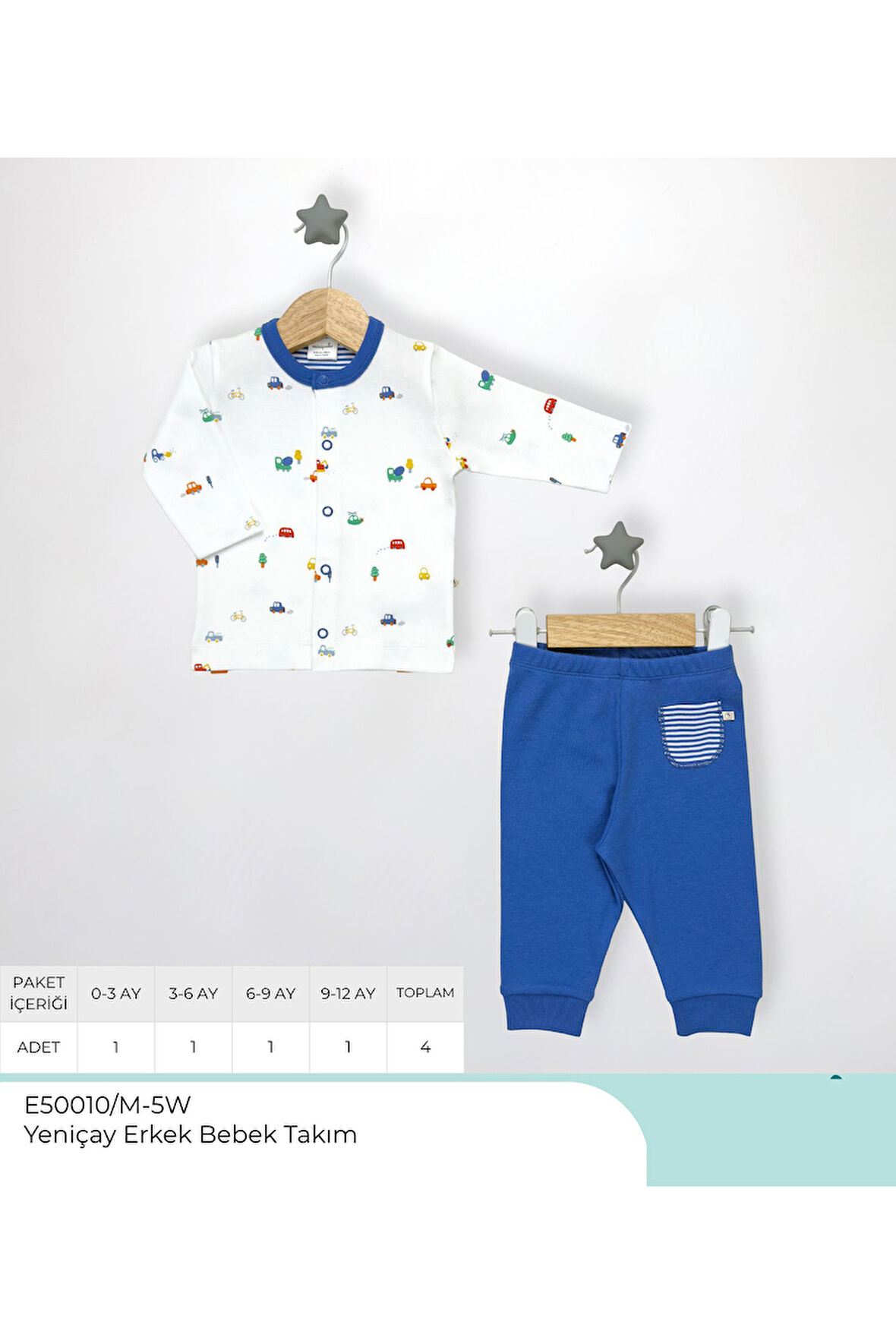 1'li Alt Üst Yeniçay Erkek Bebek seti