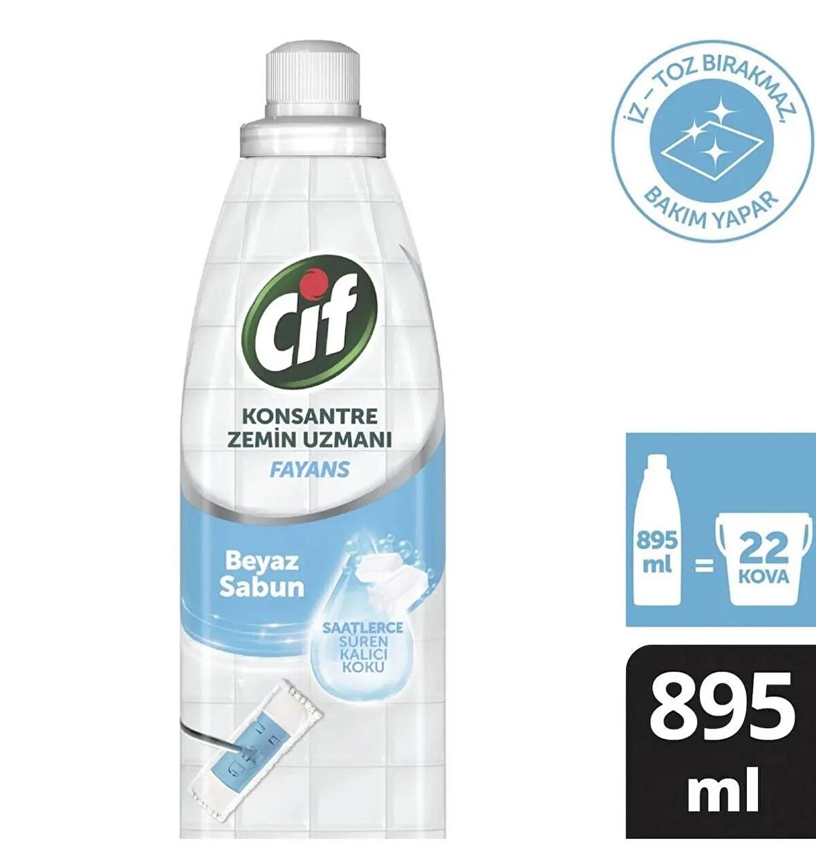 Cif Konsantre Zemin Uzmanı Fayans Beyaz Sabun 895 ml