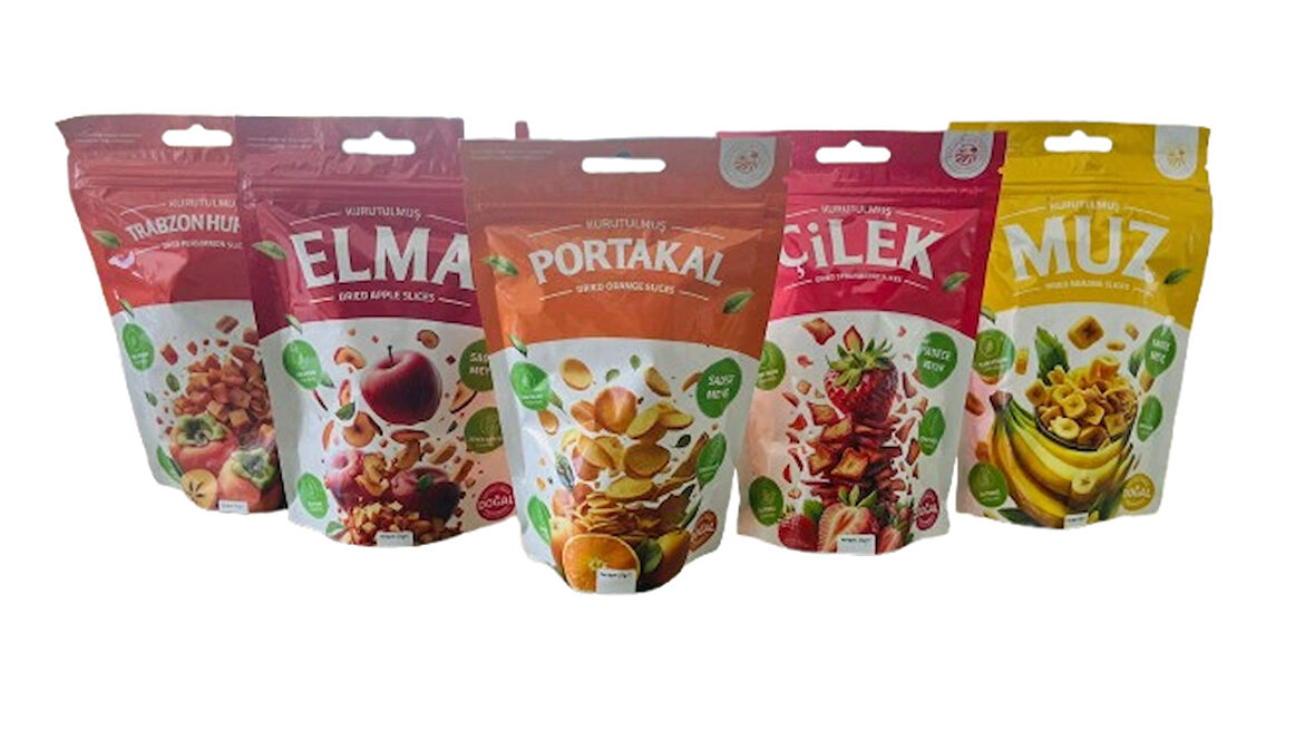 Aselya Katkısız %100 Doğal Karışık Kurutulmuş Meyveler – Elma, Muz, Çilek, Portakal, Hurma