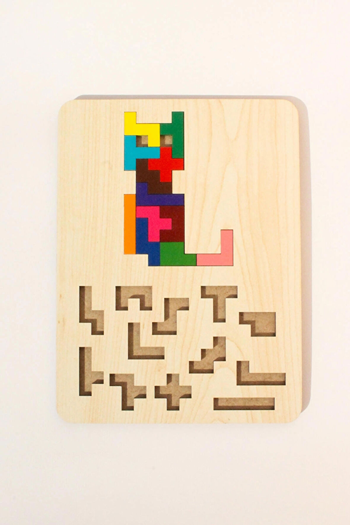 Ahşap Eğitici Puzzle | 3’ü 1 Arada Şekiller, Renkler ve Hayvanlar Yapboz | Montessori 3+ Yaş Oyuncak