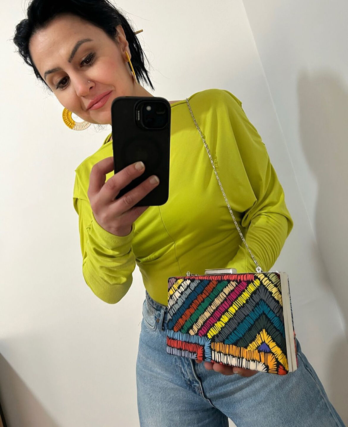 Portföy Çanta, Hasır Çanta, El Yapımı Clutch Çanta, Günlük Çanta, Gri Tasarım Çanta