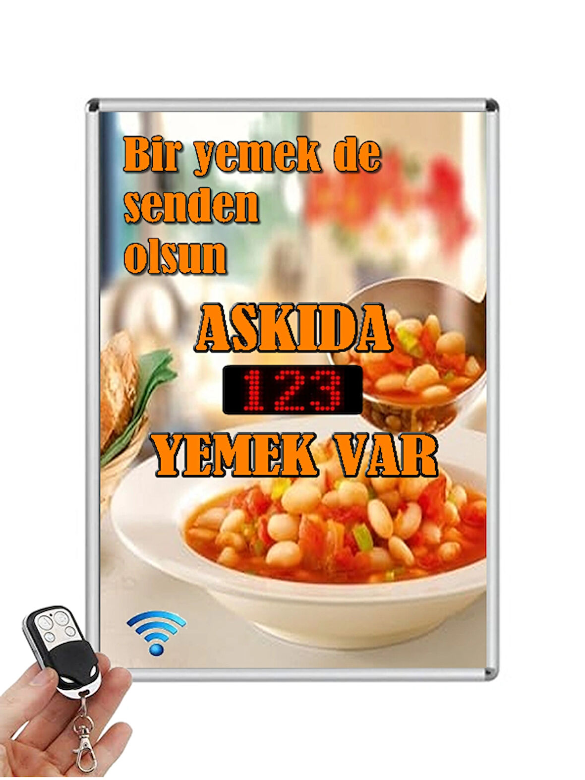 Askıda Yemek Led Sayıcı (uzaktan Kumandalı)
