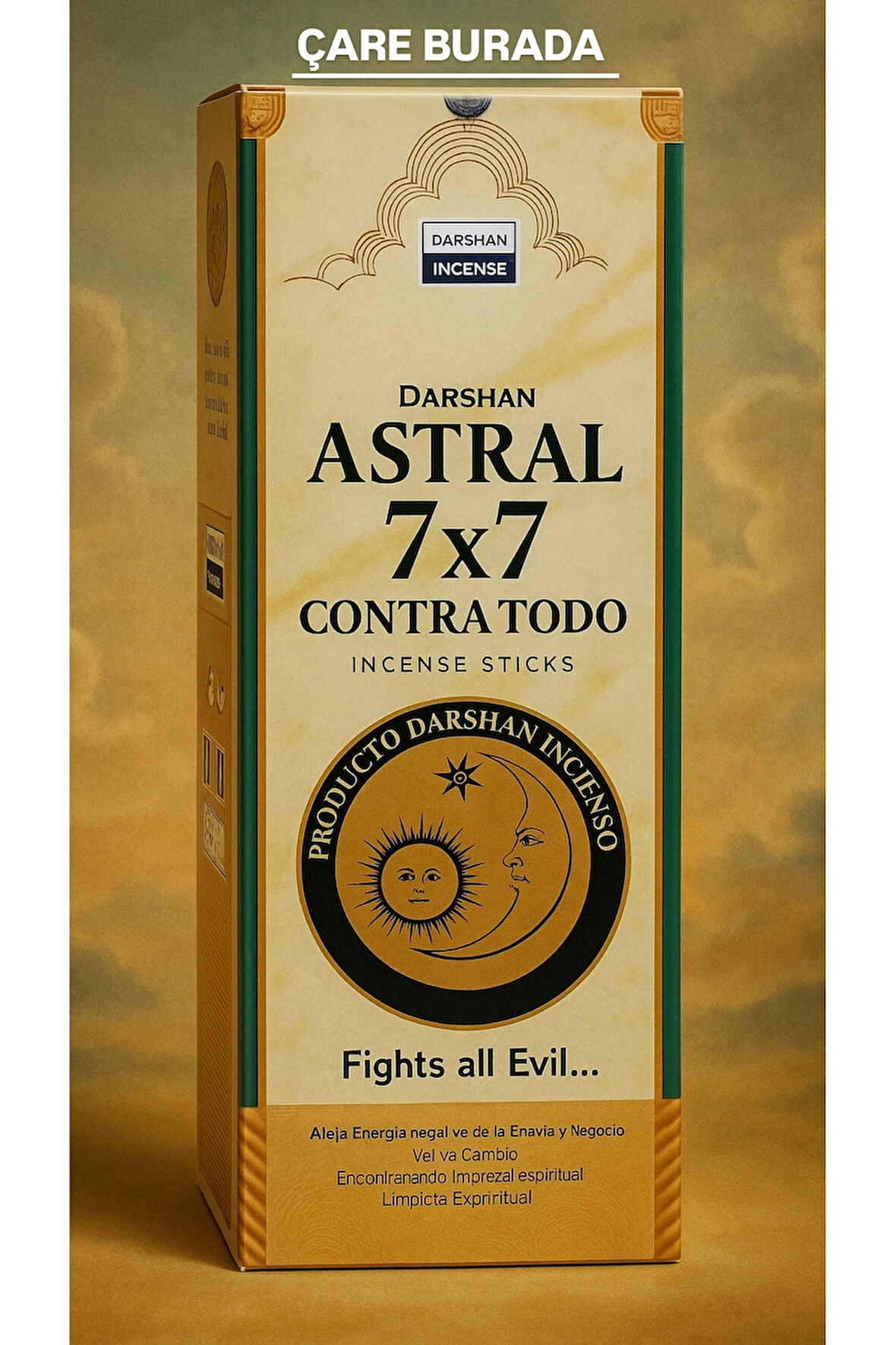 Darshan Incense - Astral 7×7 20'li Çubuk Tütsü (Kötü Enerjilere Karşı)