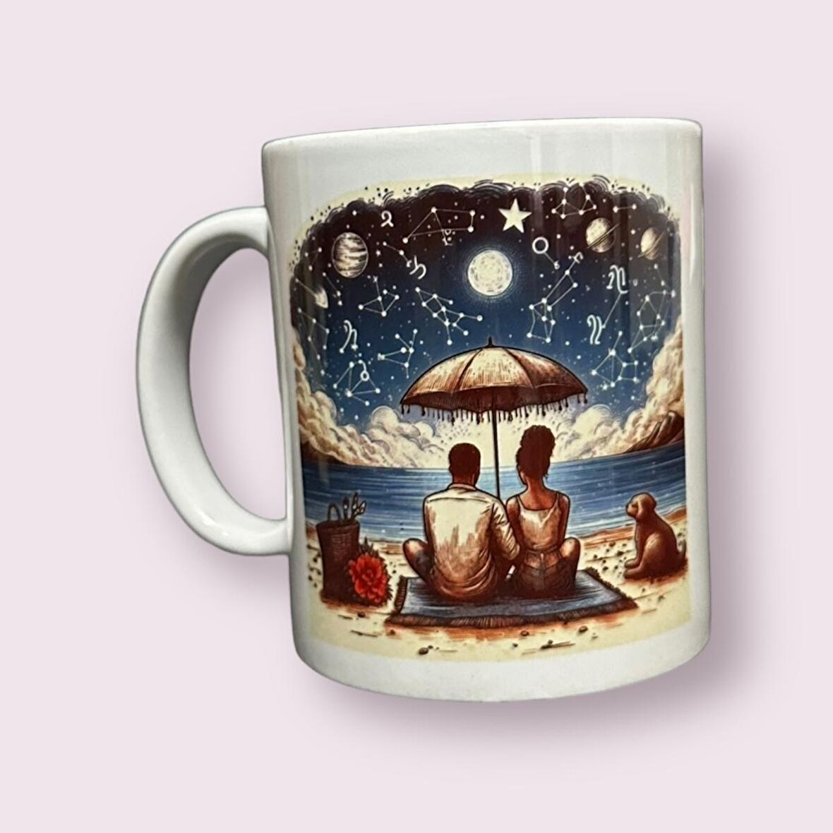 Astroloji Temalı Çift Görselli Kupa