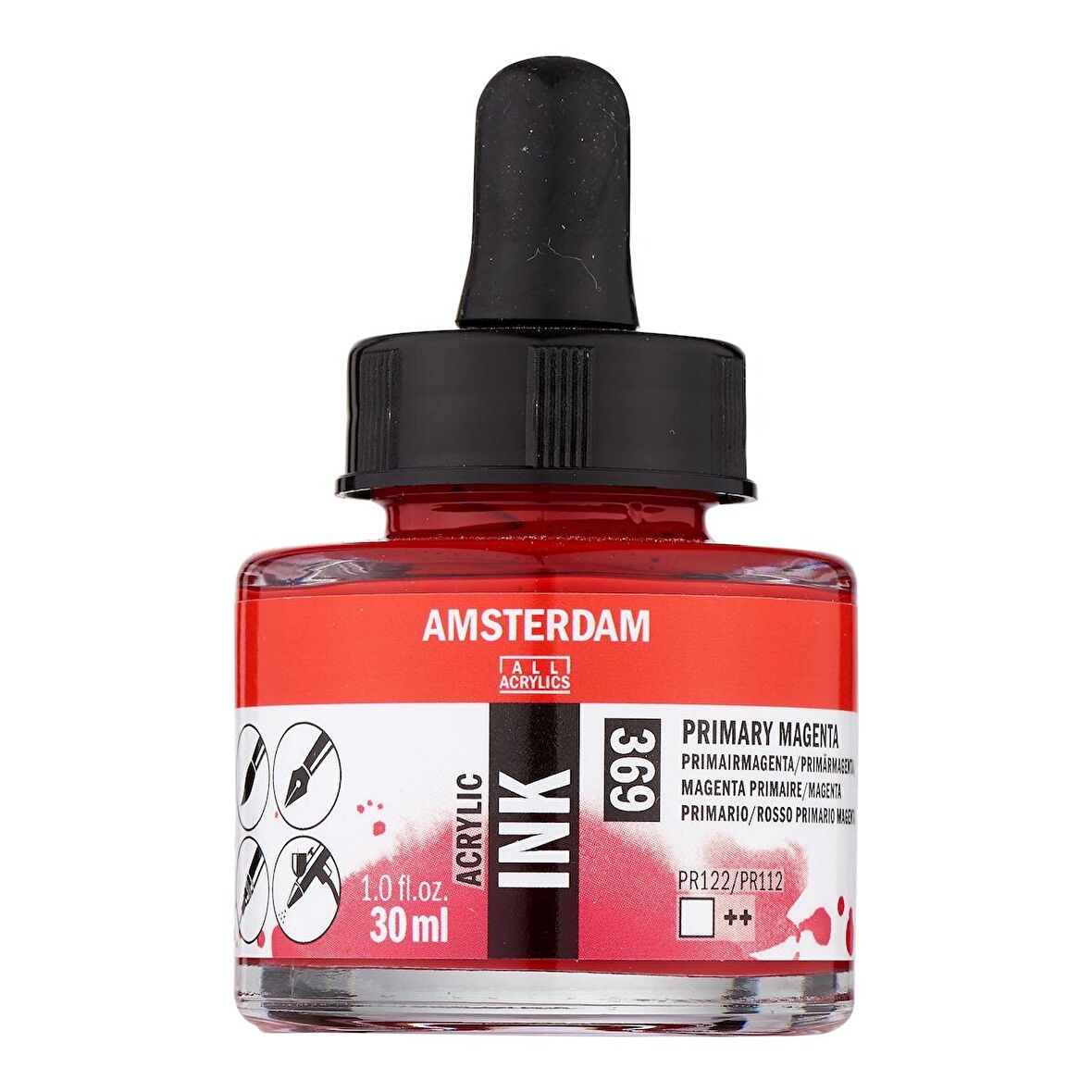 Amsterdam AMSTERDAM AKRİLİK MÜREKKEP : Acrylic Ink : 30ml : Primary Magenta 369