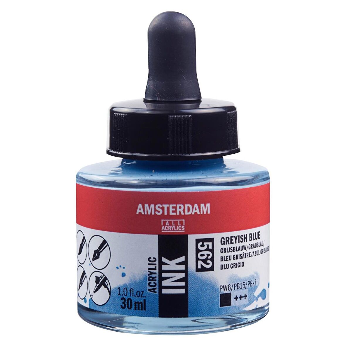 Amsterdam AMSTERDAM AKRİLİK MÜREKKEP : Acrylic Ink : 30ml : Greyish Blue 562