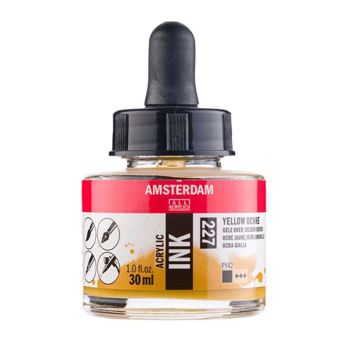 Amsterdam AMSTERDAM AKRİLİK MÜREKKEP : Acrylic Ink : 30ml : Yellow Ochre 227