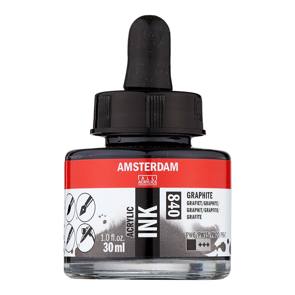Amsterdam AMSTERDAM AKRİLİK MÜREKKEP : Acrylic Ink : 30ml : Graphite 840