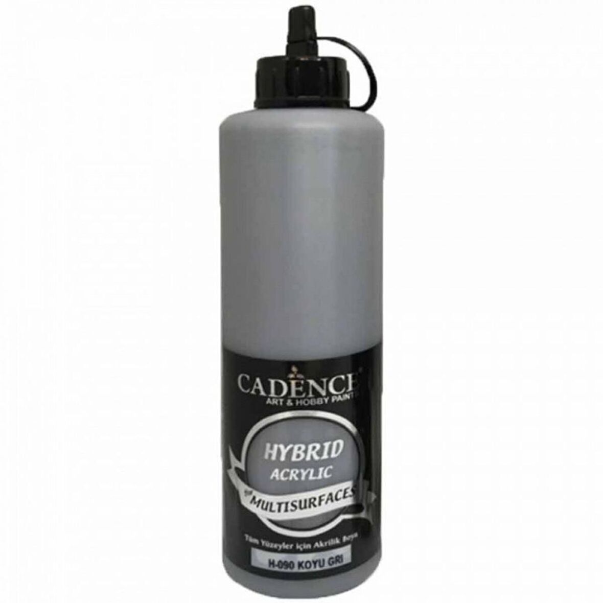 Cadence Yayınları Hybrid Acrylic for Multisurfaces Akrilik Boya 500ml Koyu Gri 90