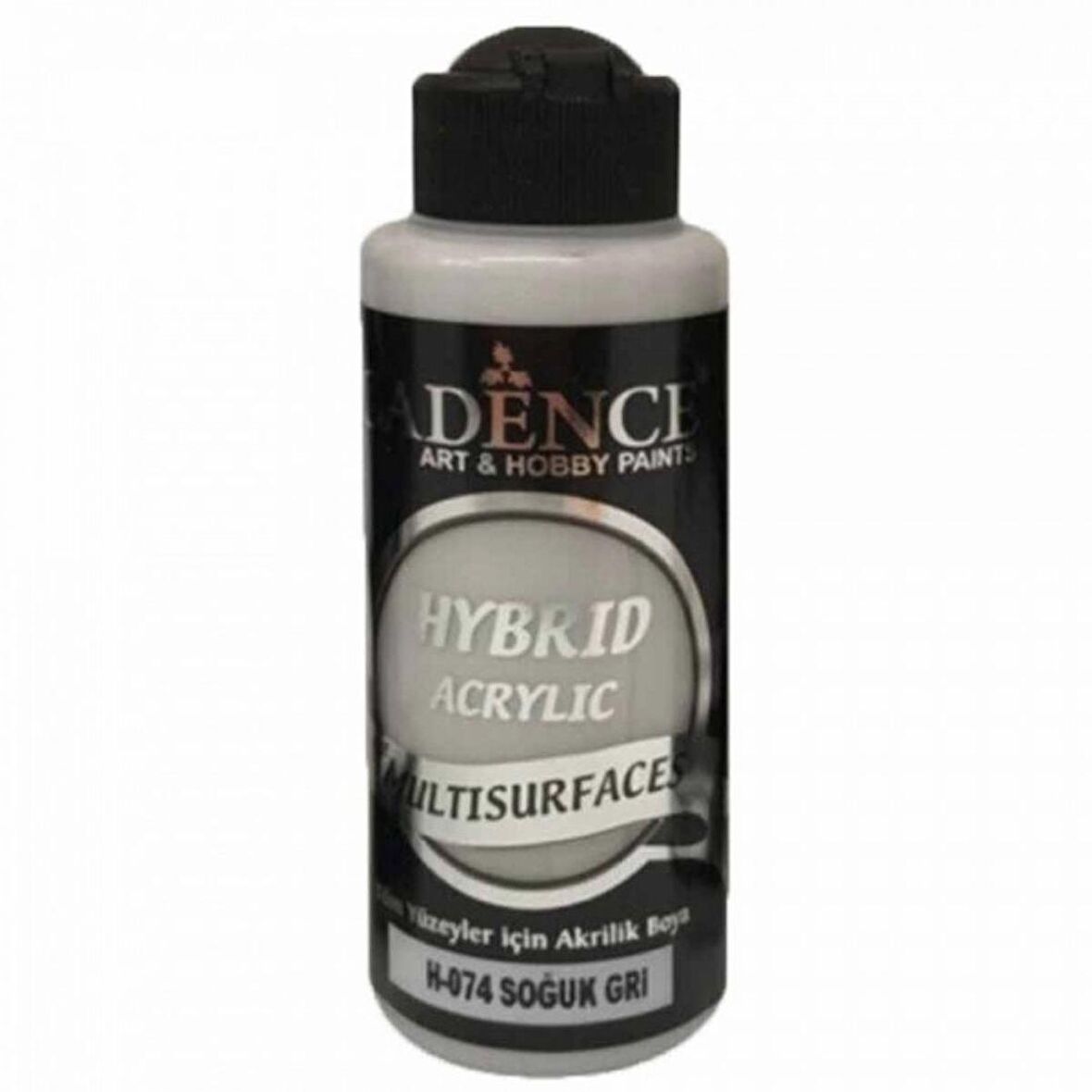 Cadence Yayınları Hybrid Acrylic for Multisurfaces Akrilik Boya 120ml Soğuk Gri 74