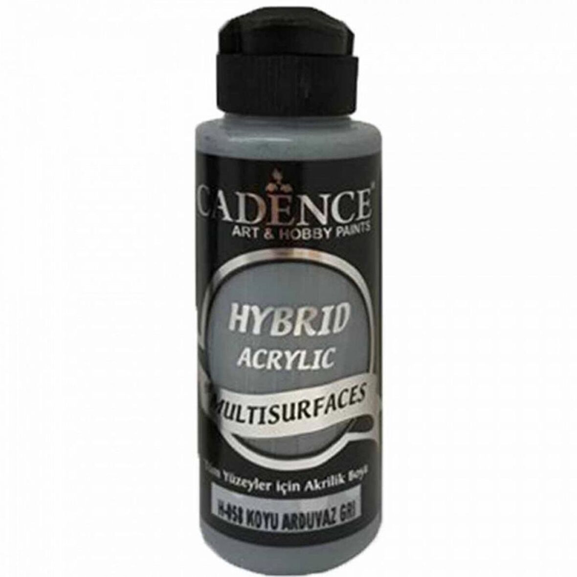 Cadence Yayınları Hybrid Acrylic for Multisurfaces Akrilik Boya 120ml Koyu Arduvaz Gri 58