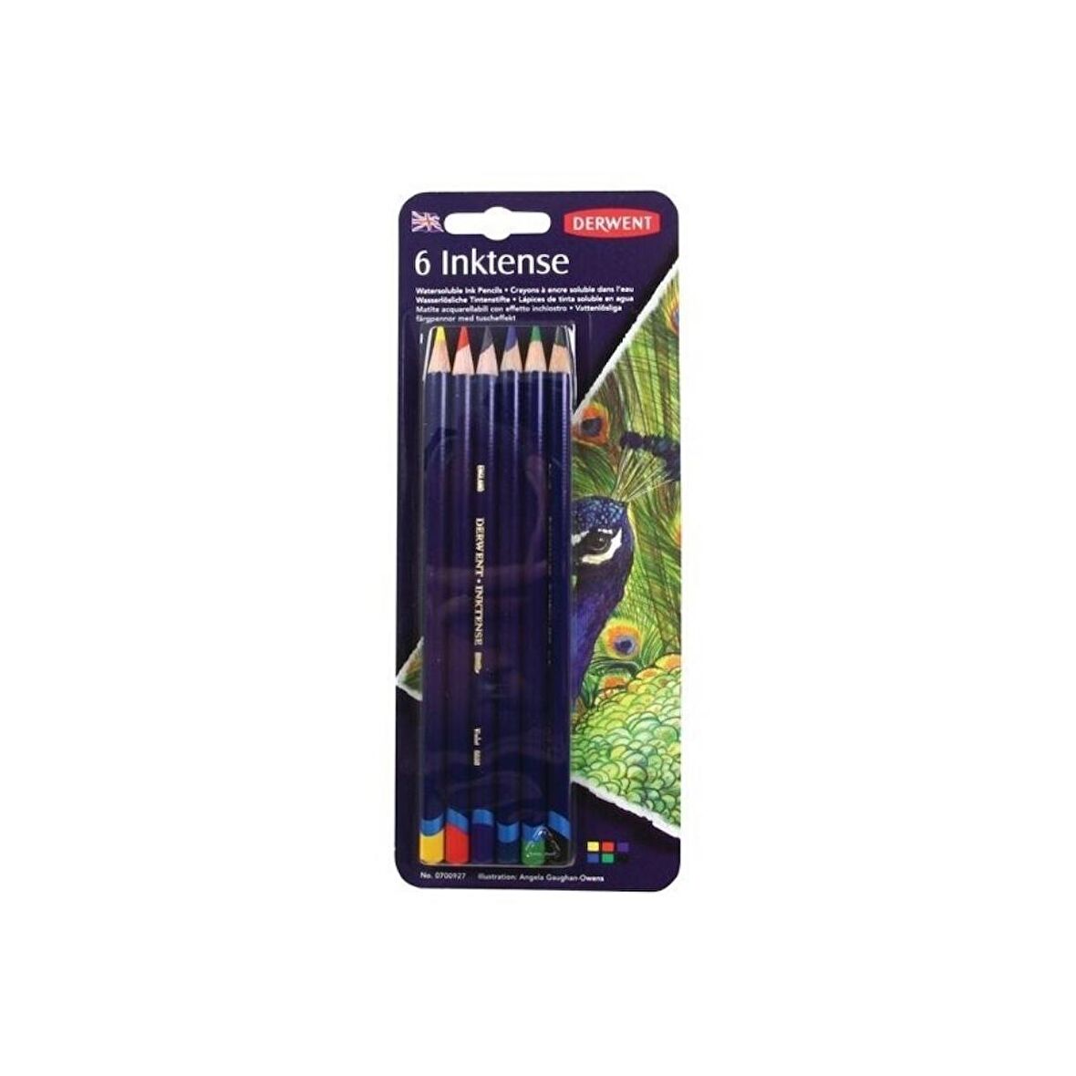 Derwent Inktense Pencil Kuru Boya Kalem Seti 6'lı Blister (Mürekkep Kalemi)