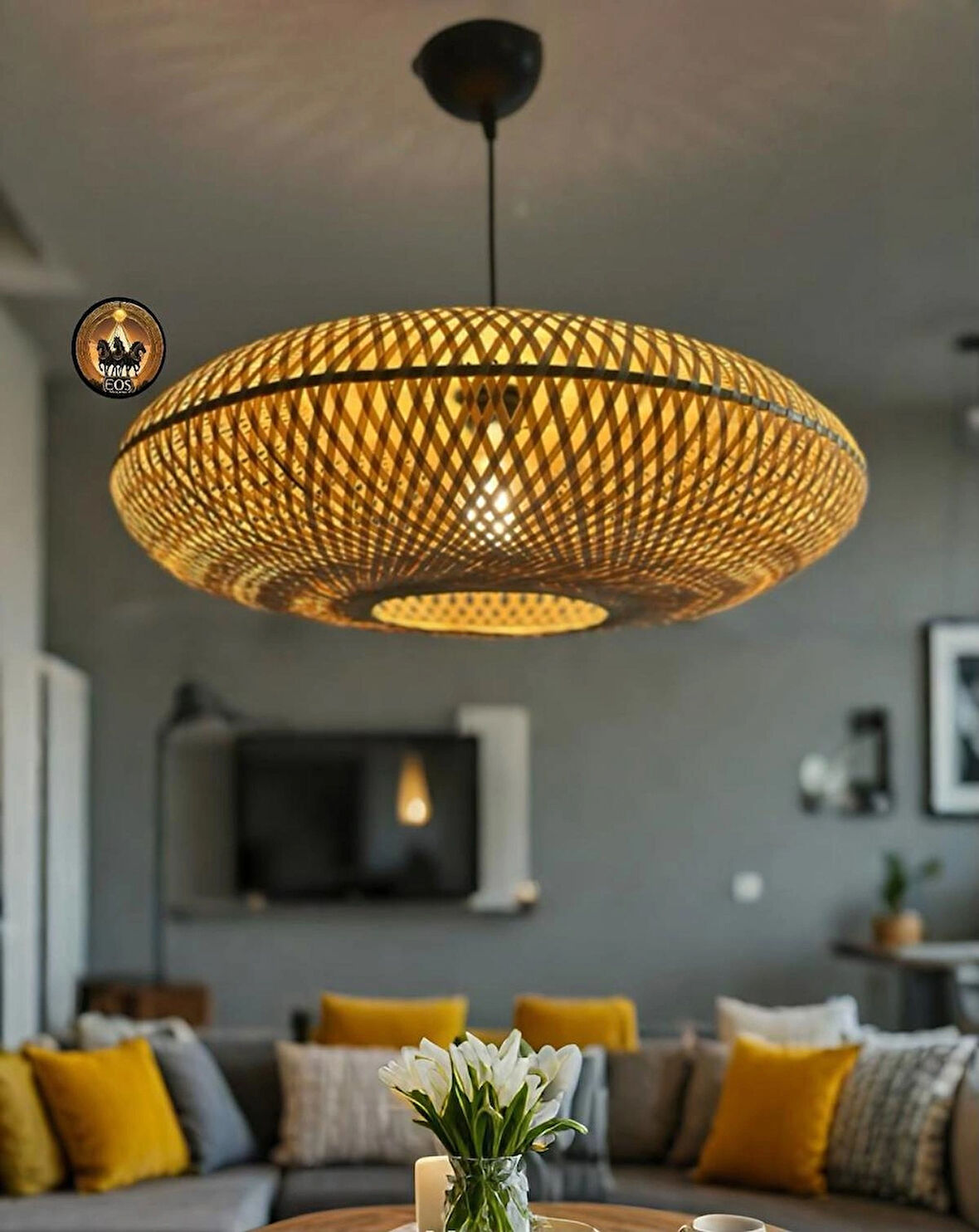 Atina Bambu Rattan Avize Mirasın Işıltısı ve Zamansız Klasik