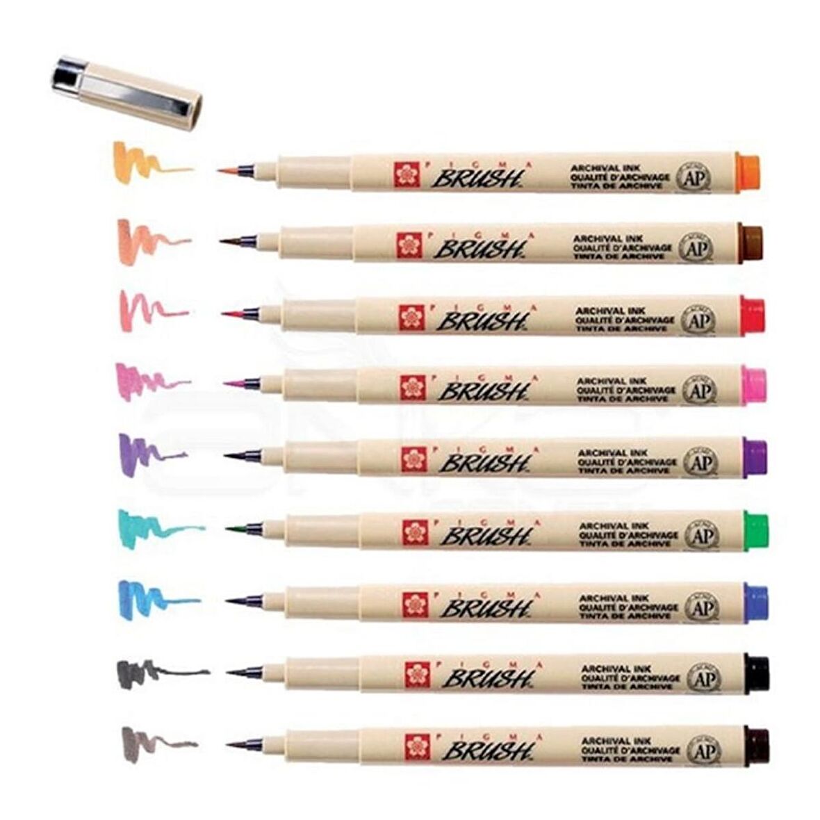 Sakura Pigma Brush Pen 9lu Set Tüm Renkler