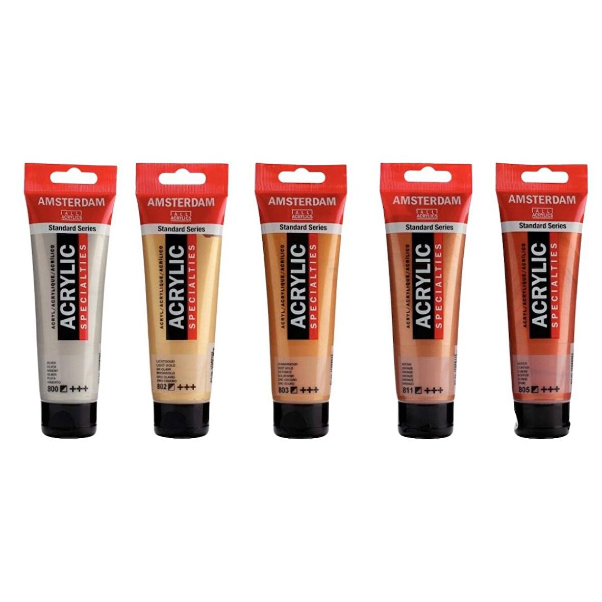 Talens Amsterdam Akrilik Boya 120ml 5'li Set Metalik Tonları Renkleri