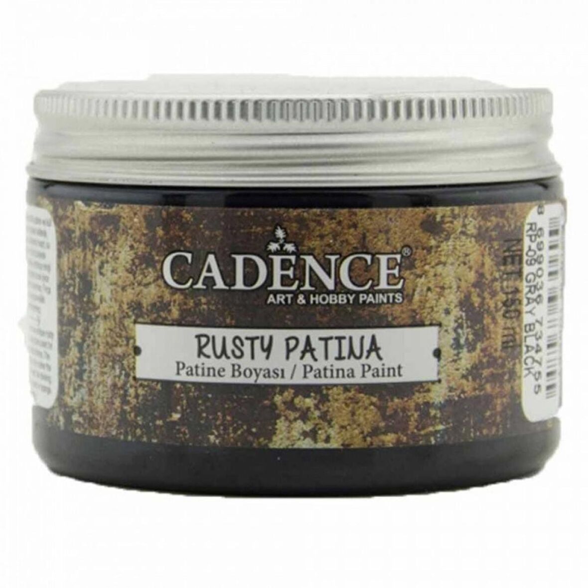 Cadence Yayınları Patine Boyası 150ml Gri Siyah RP 09