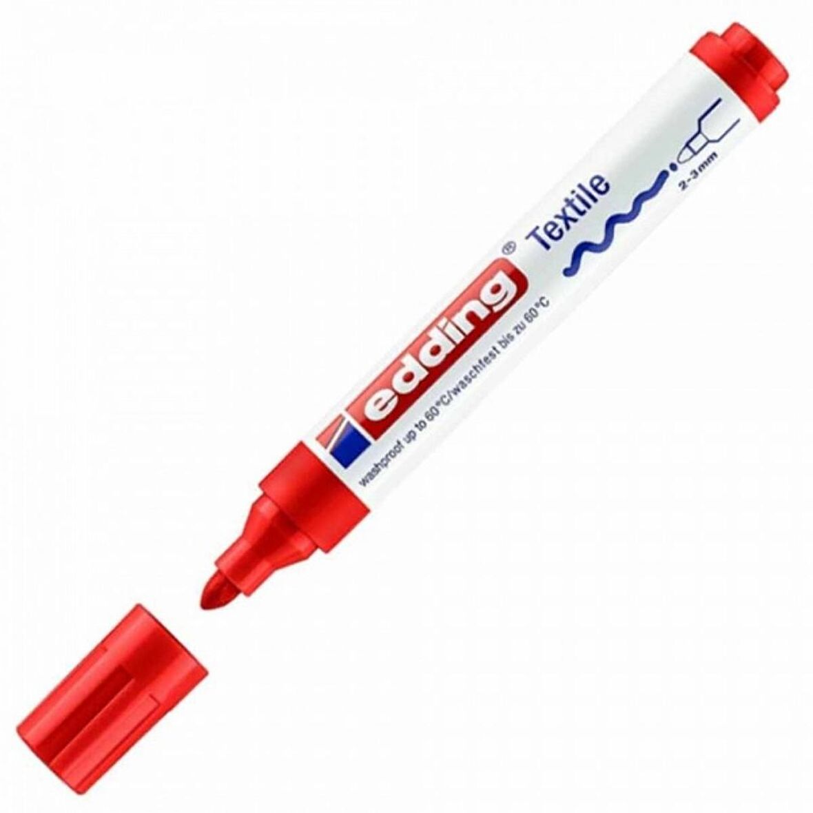 Edding Tekstil Markör Kalemi 4500 2-3mm Kırmızı 02