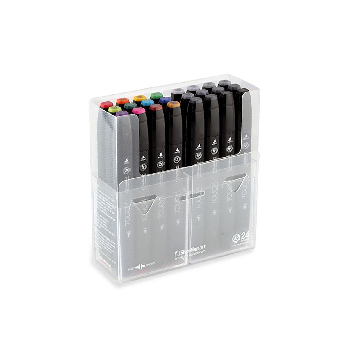 Shinhan Art Touch Twin Marker Pen : Çift Uçlu Marker Kalemi : 24LÜ SET