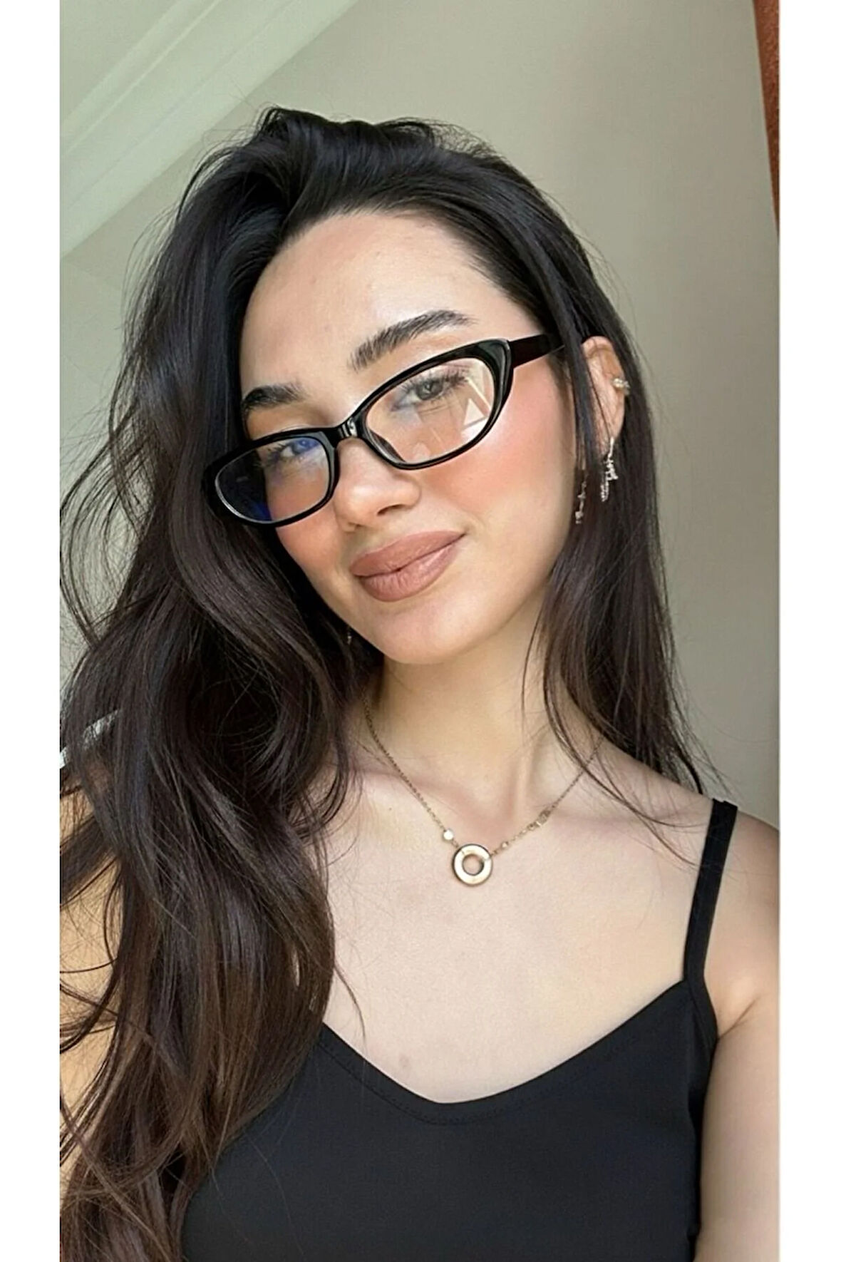 Aventino Siyah Cat Eye Küçük Çekik minik Retro Mavi Işım Korumalı Gözlük Ekran okuma Gözlüğü