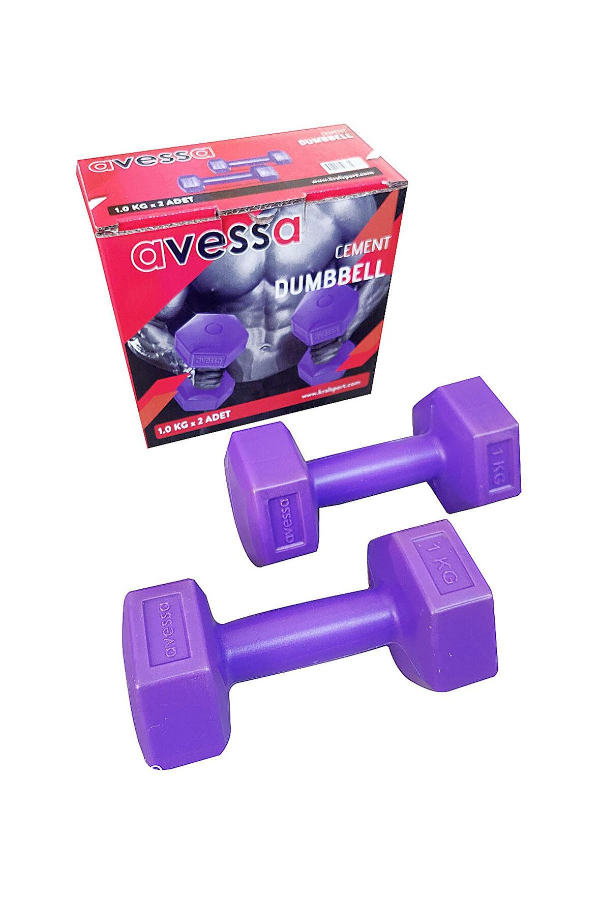 Avessa Plastik Dambıl Set 2 Adet 1 Kg