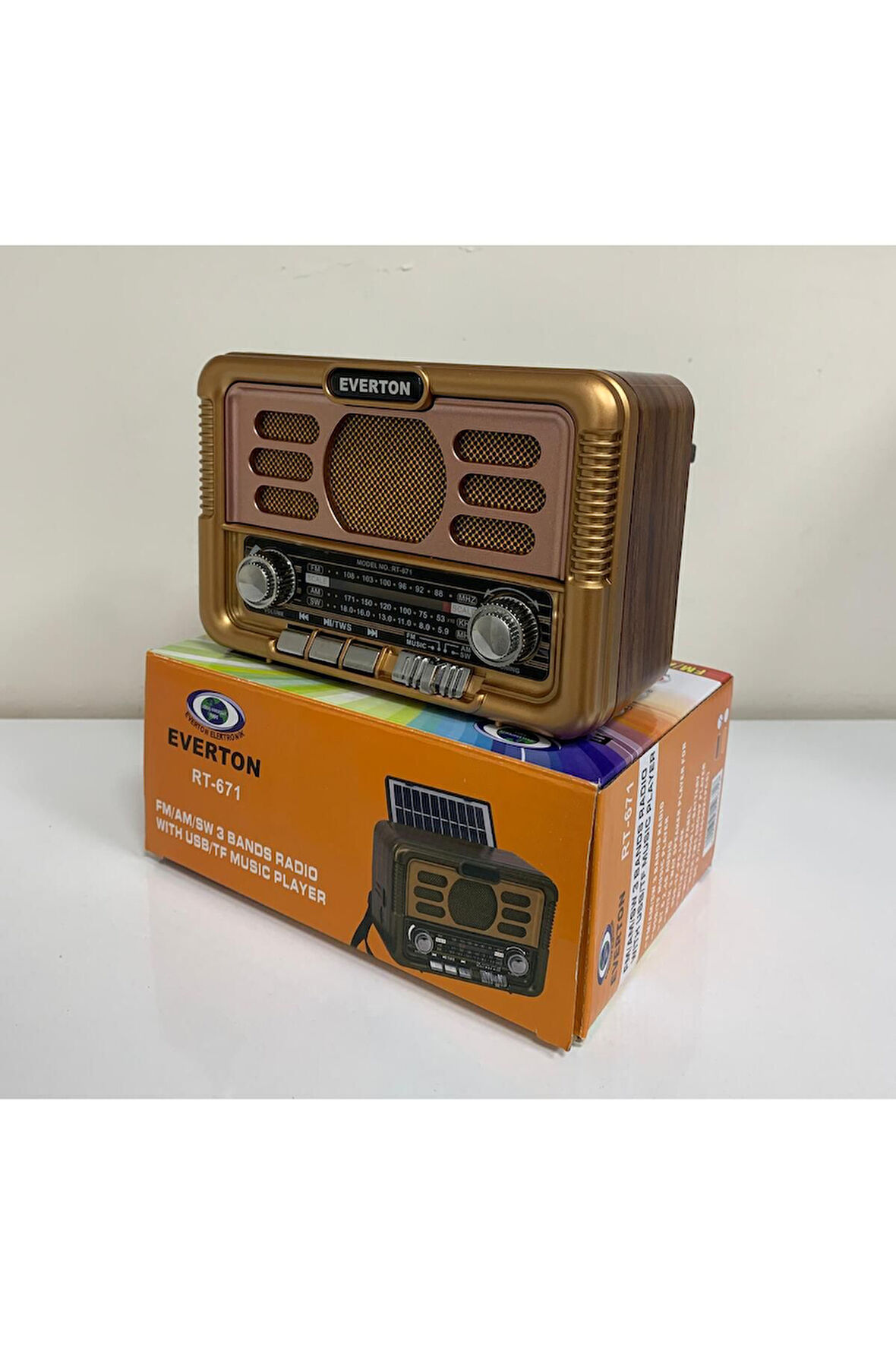 Usb Bt Radyo Nostajık Solar Paneli Müzik Çalar Rt-671