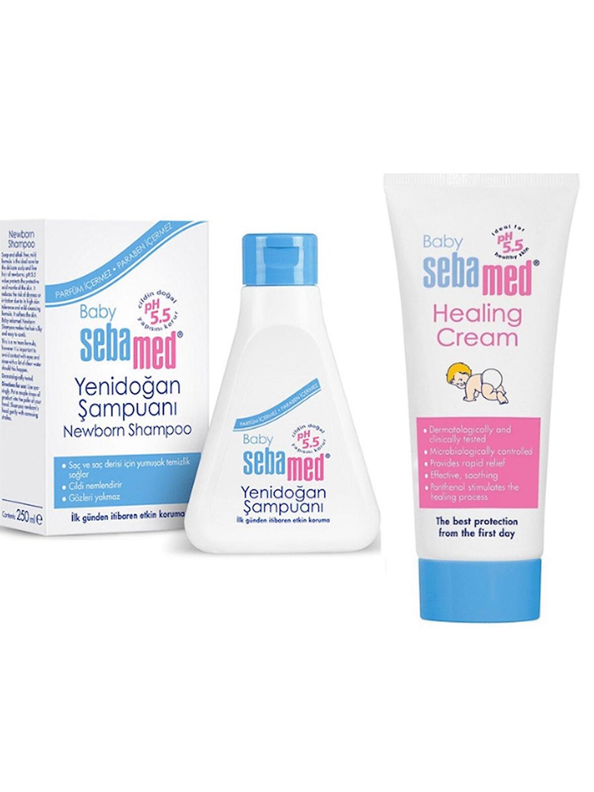 Sebamed Baby Yenidoğan Şampuanı 250 ml - Sebamed Bebe Bez Bölgesi Bakım Kremi 50 ml