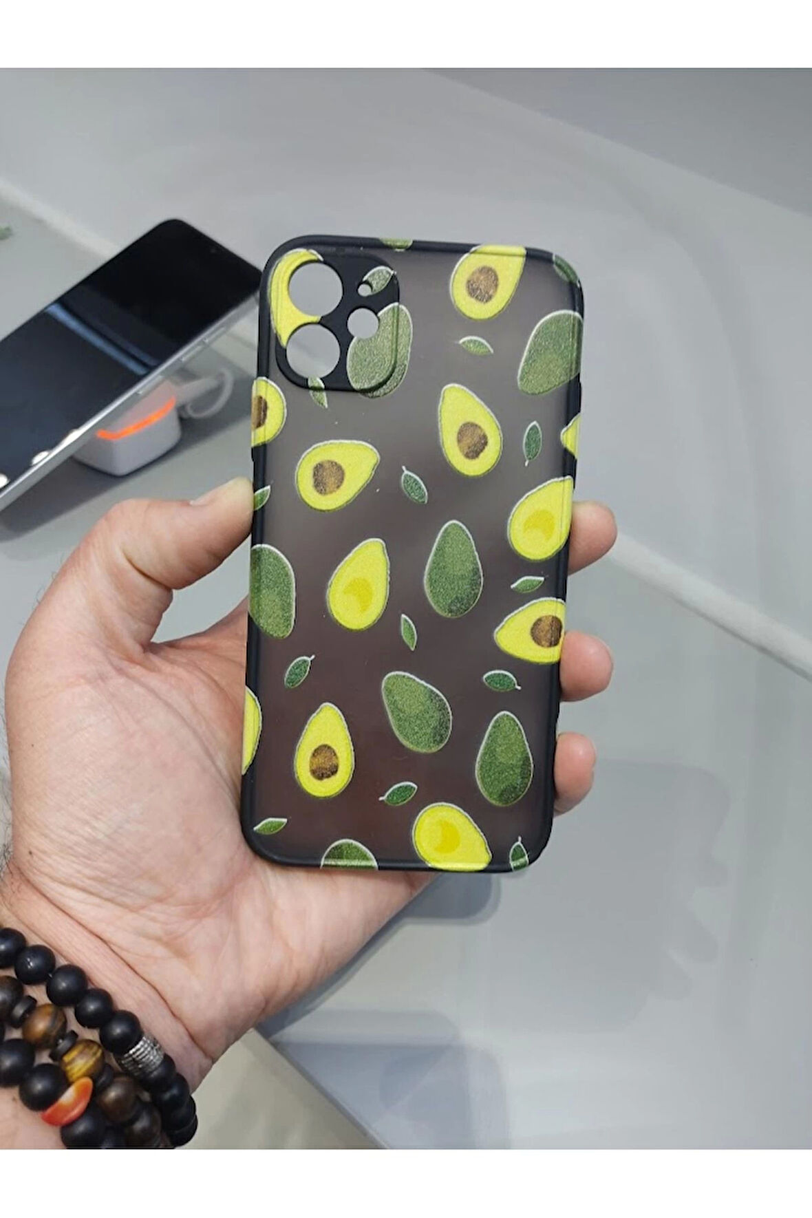 İPhone 11 Uyumlu Avokado Kılıf Özel Tasarım Tuşları Renkli Hux Kapak