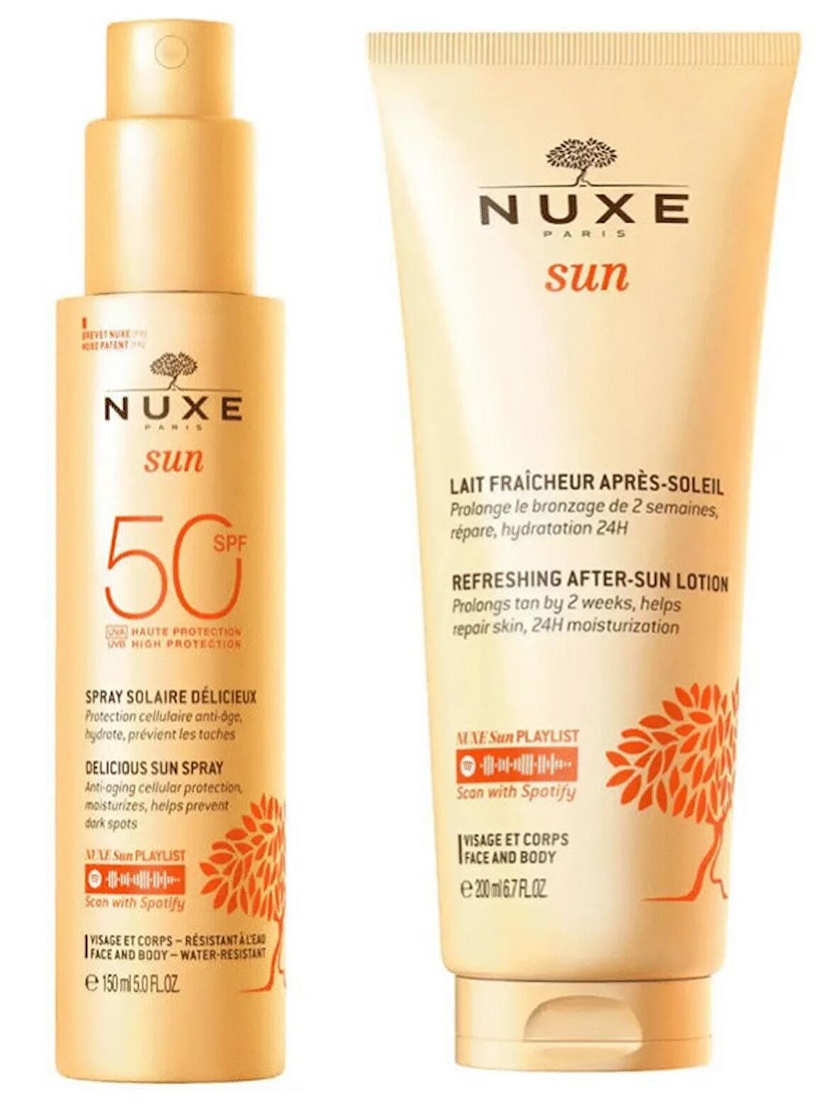 Nuxe Sun Güneş Koruyucu Yüz ve Vücut Sütü Spf 50 150 ml - Nuxe Sun Güneş Sonrası Bakım Kremi 200ml