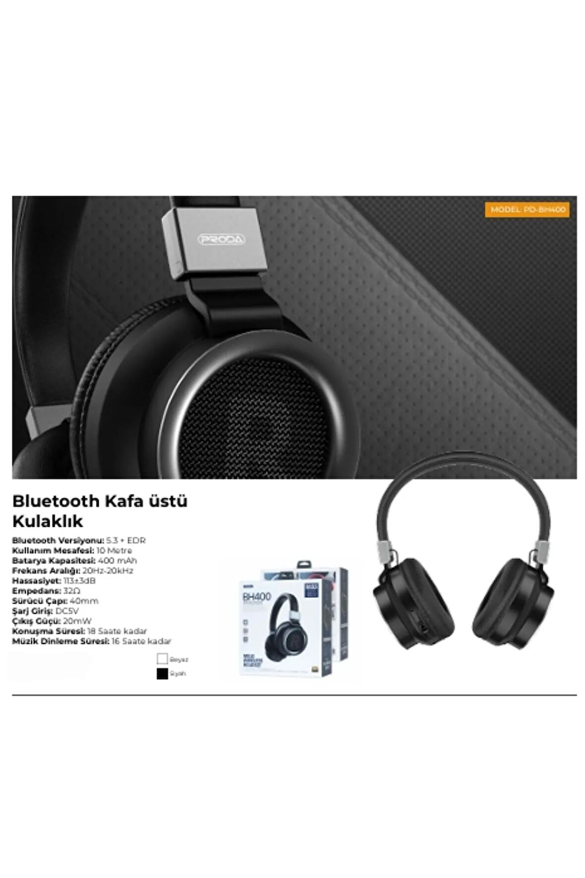 Bluetooth Kafa üstü  Kulaklık