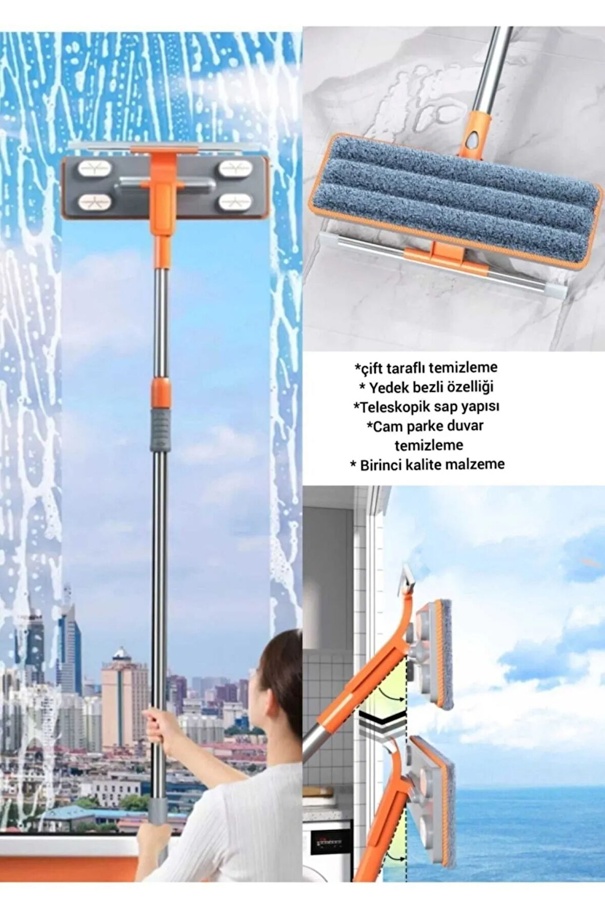 Pratik Çift Taraflı Renkli Cam Silme Aparatı Otomatik Cam Temizleme Silecek