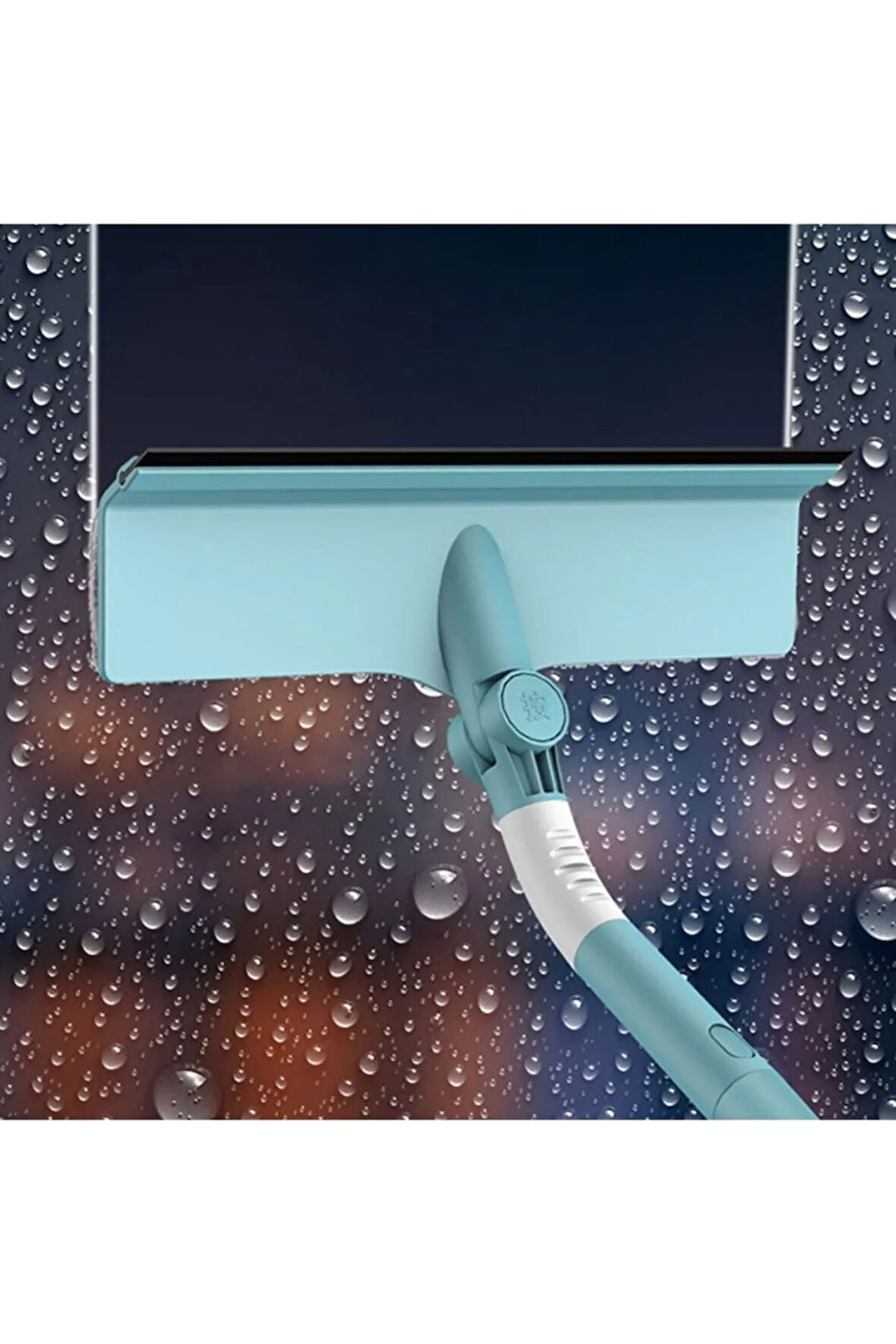 Sihirli Pencere Temizleme Uzun Saplı Teleskopik Cam Sileceği Kazıyıcı Dönen Mops Yıkama Windows