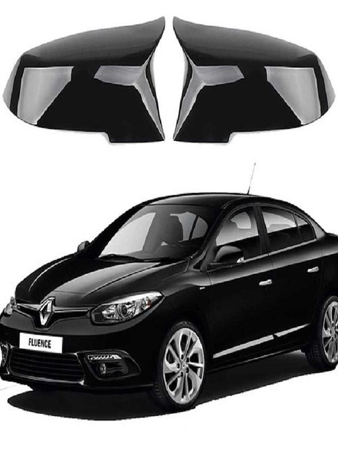 Renault Fluence Araca Özel Batman Yarasa Ayna Kapağı Pianoblack