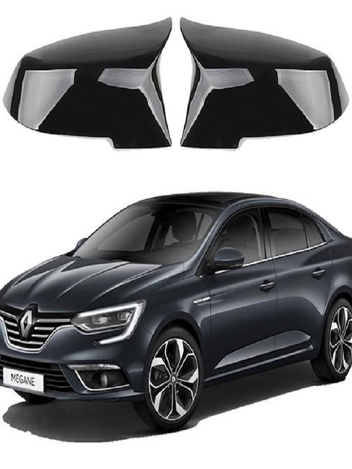 Renault Megane 4 Araca Özel Batman Yarasa Ayna Kapağı Pianoblack