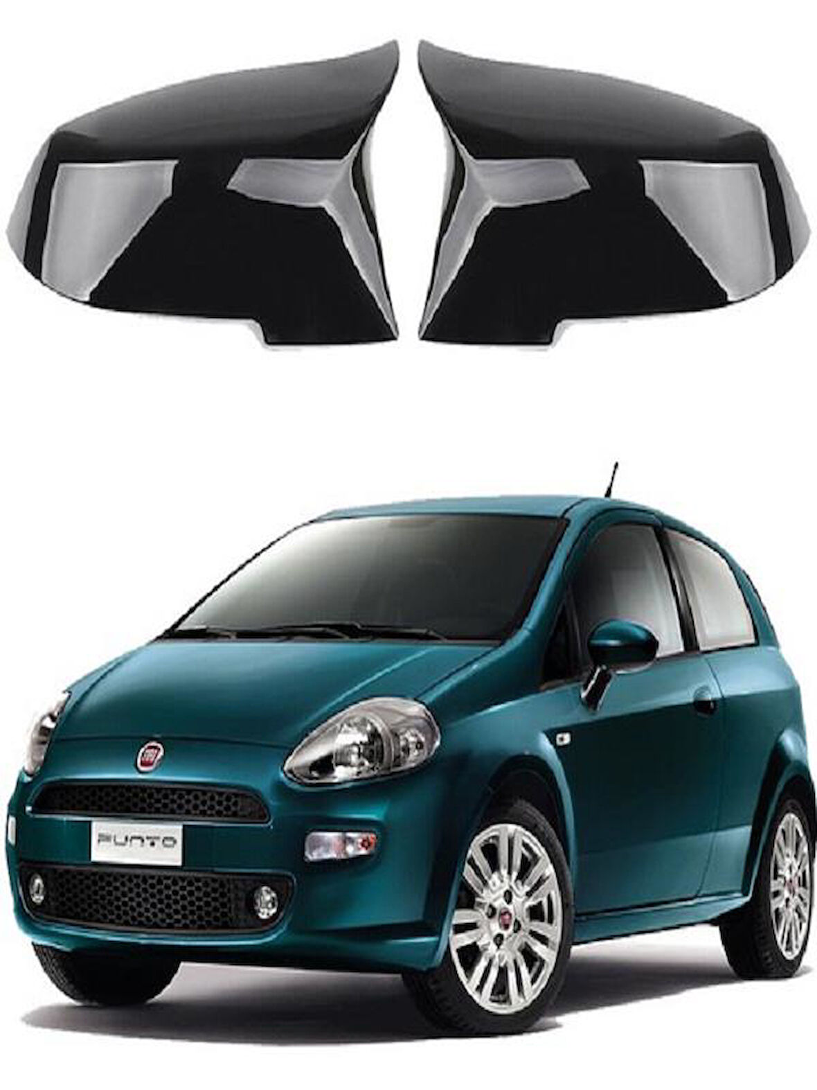 Fiat Punto 07-12 Araca Özel Batman Yarasa Ayna Kapağı Pianoblack