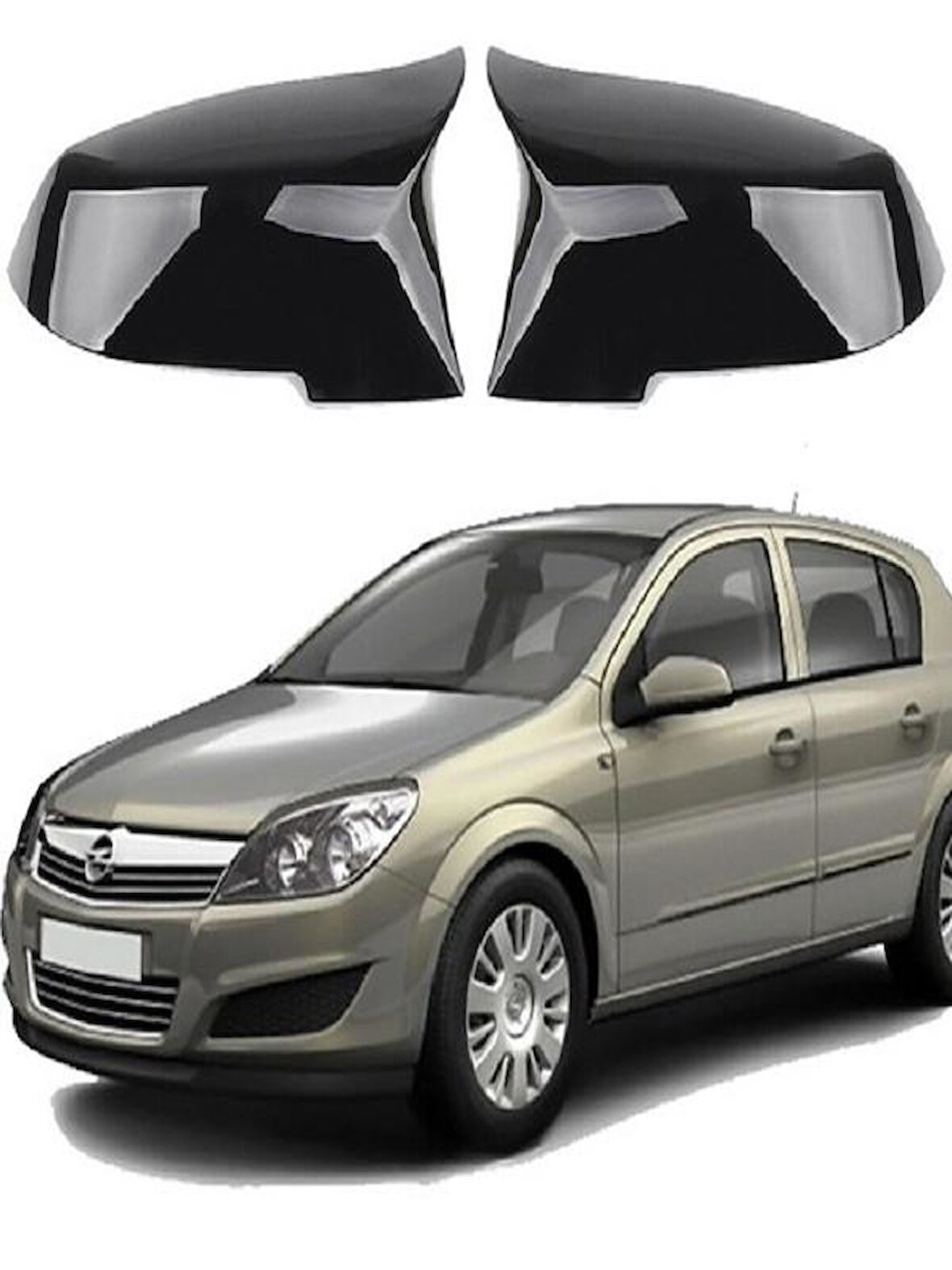 Opel Astra H 05-09 Araca Özel Batman Yarasa Ayna Kapağı Pianoblack