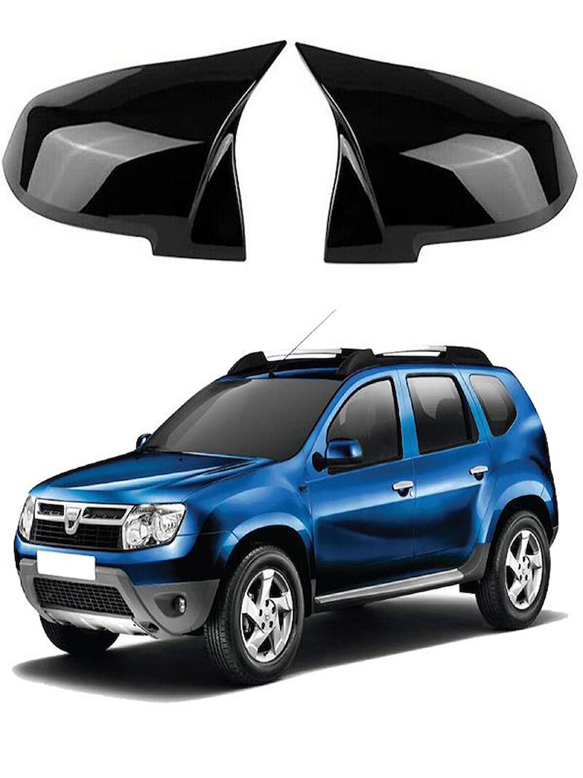 Dacia  Duster 10-18 Araca Özel Batman Yarasa Ayna Kapağı Pianoblack