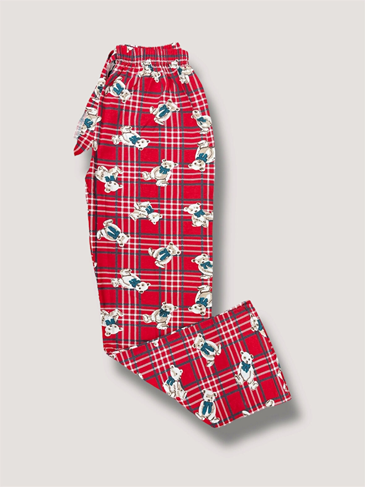 Ekose Desenli Beli Lastikli Unisex Pijama Altı