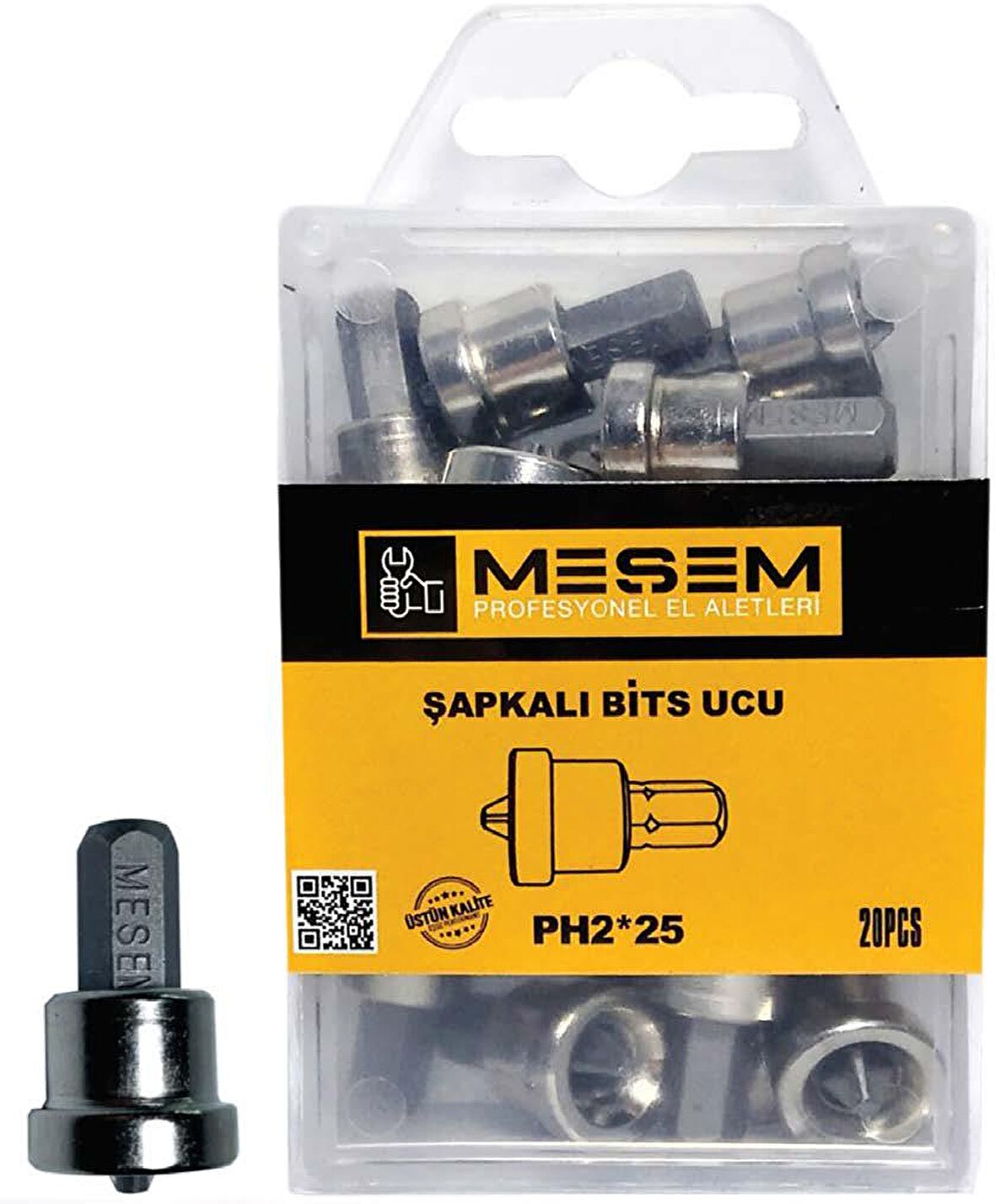 Şapkalı Bits Ucu Ph 2 X 25  20 Adet