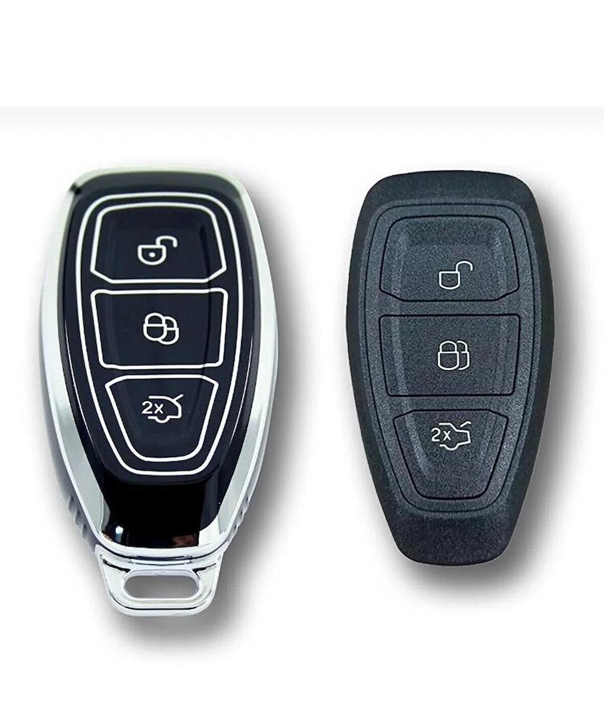Ford Mondeo Focus Smart Siyah-gümüş Oto Anahtar Kumanda Koruma Kılıf