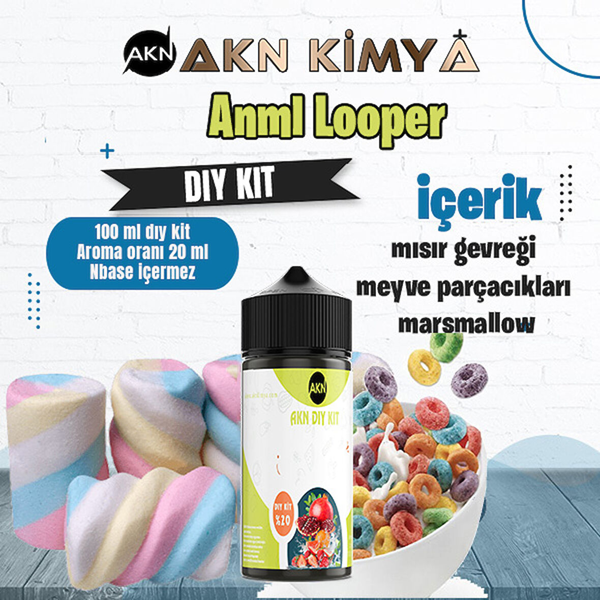Anml Looper Dıy Kit Meyveli Mısır Gevreği Gıda Aroması %20 Oranda Aroma İçerir (Hazır Değildir )