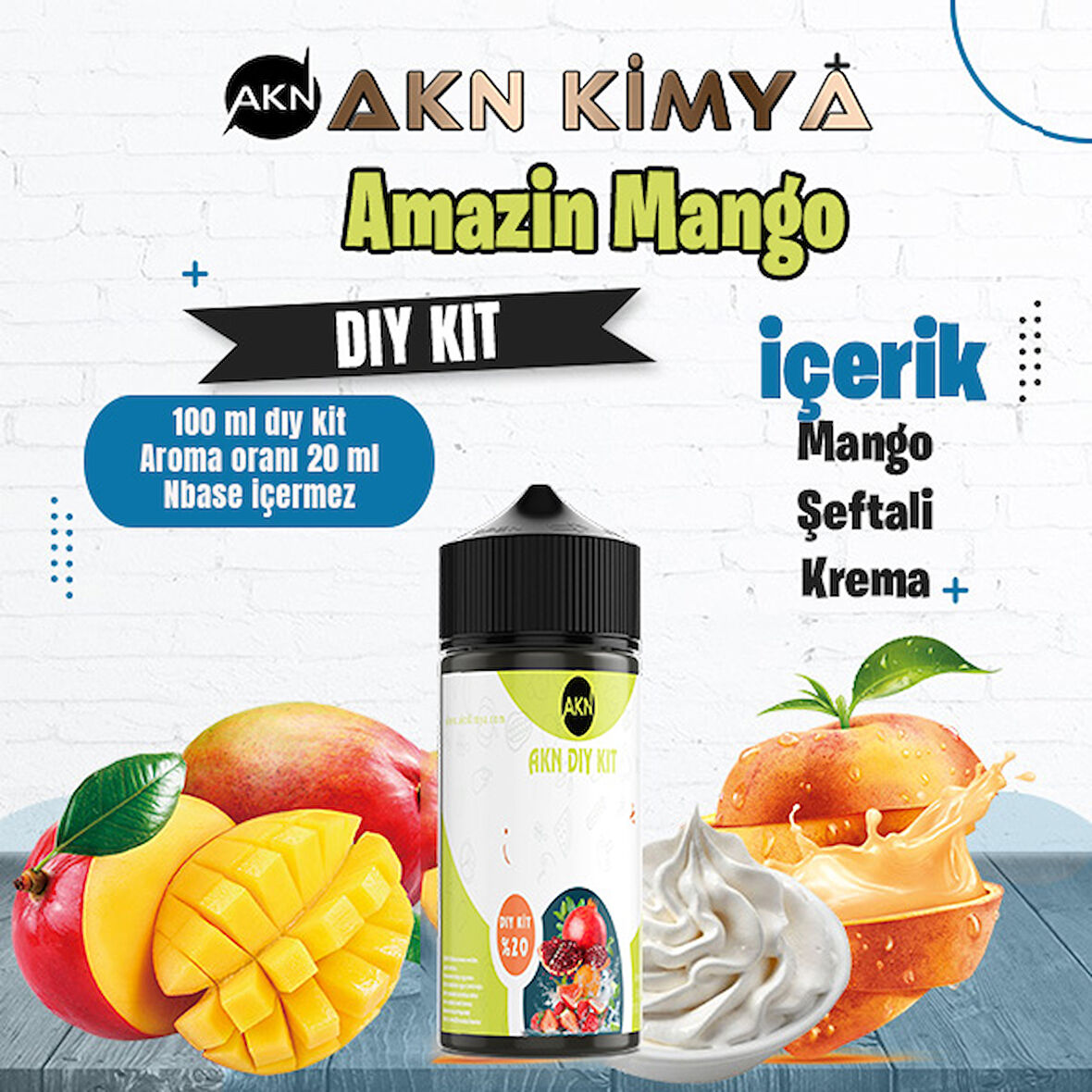 Amazin Mango Dıy Kit Mango Şeftali Gıda Aroması %20 Oranda Aroma İçerir (Hazır Değildir )