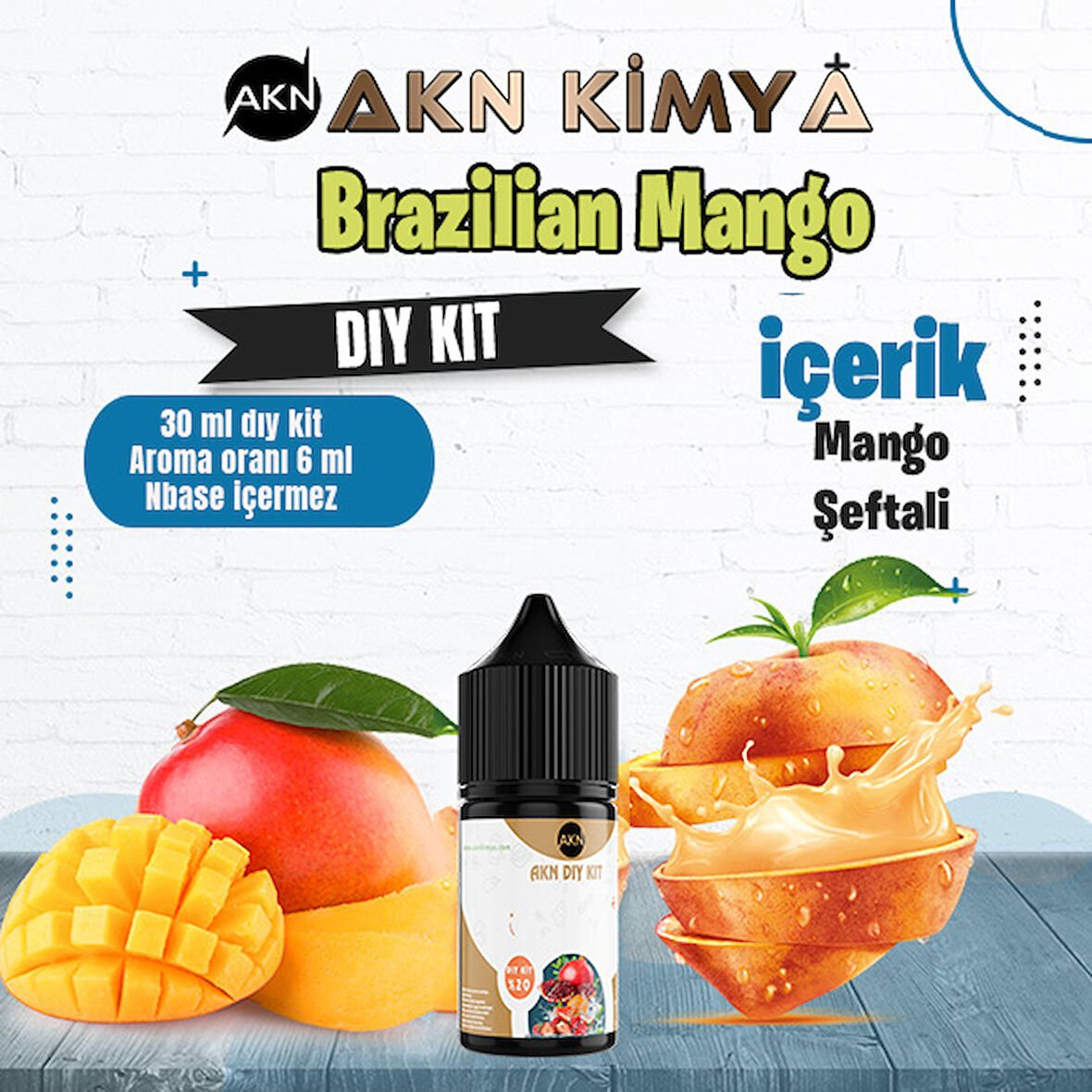 Brazilian Mango Dıy Kit Mango Şeftali Gıda Aroması %20 Oranda Aroma İçerir (Hazır Değildir )